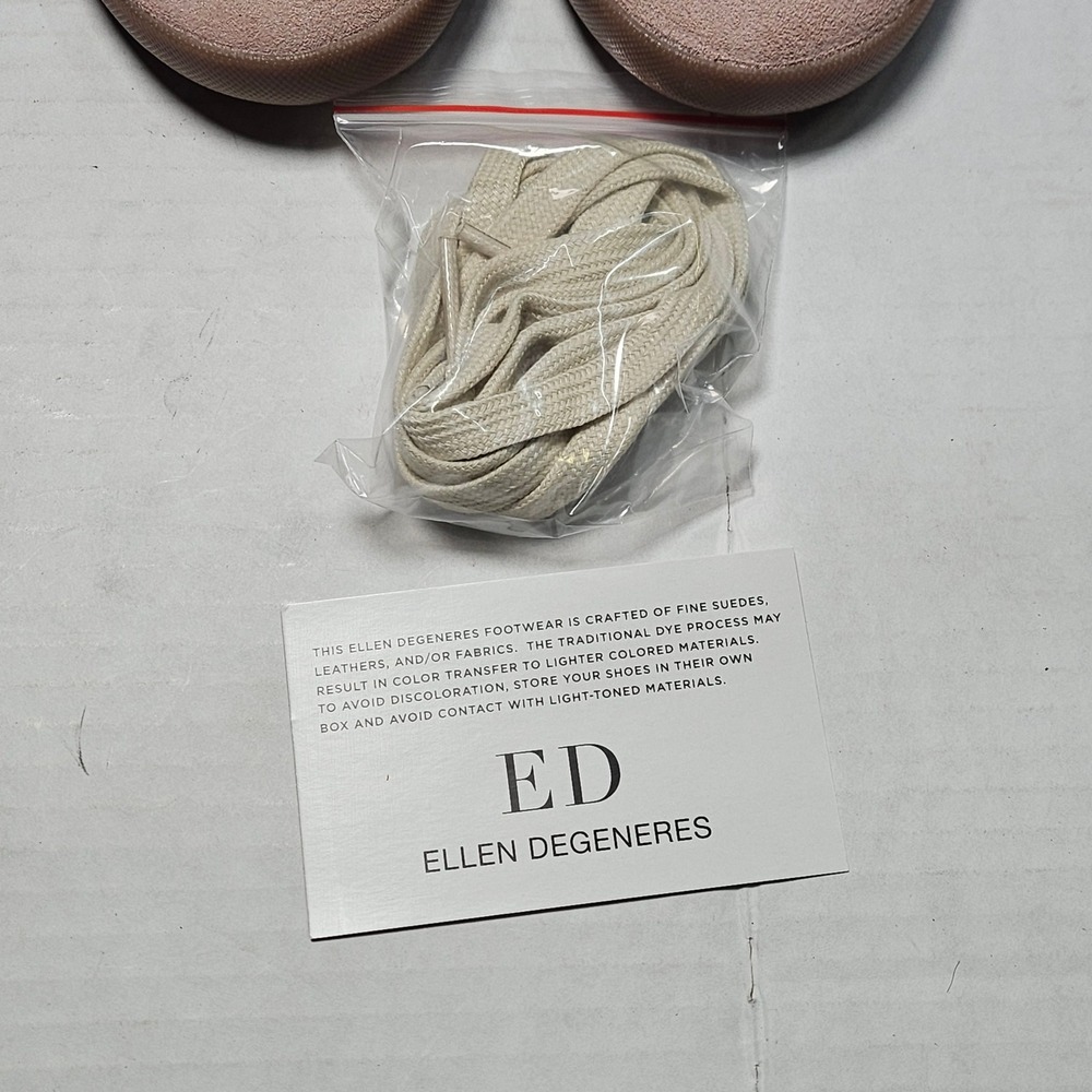 ED Ellen DeGeneres Ellert Peony Pink Suede Low Top Sneakers Size 6.5 - Picture 7 of 14